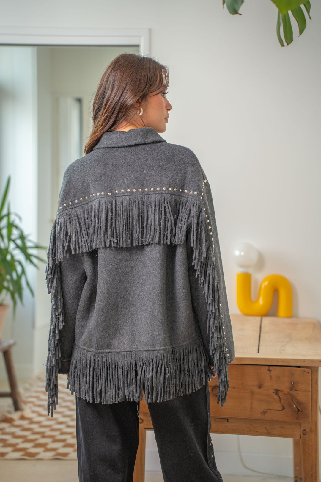 Veste à franges cloutée Santiago - Manteaux et vestes