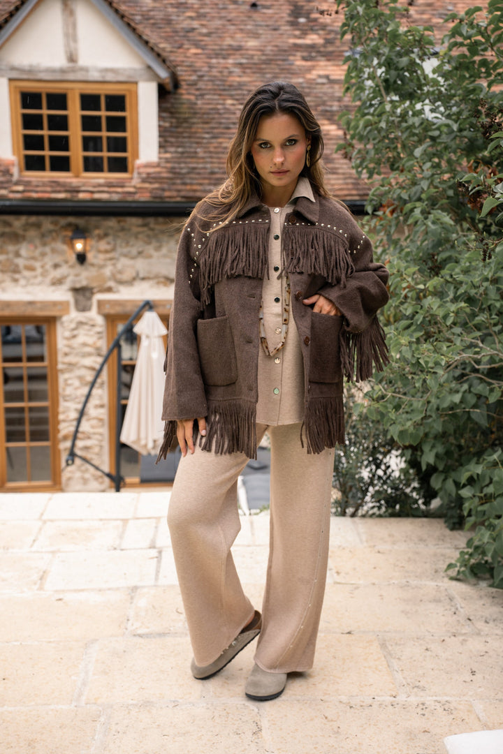 Veste à franges cloutée Santiago - Manteaux et vestes