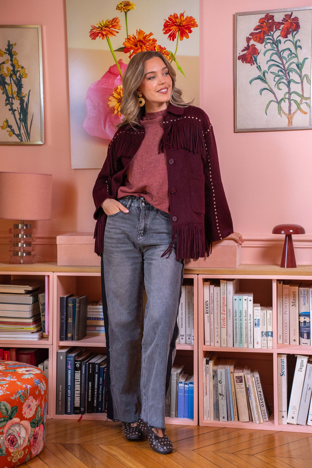 Veste à franges cloutée Santiago - Manteaux et vestes