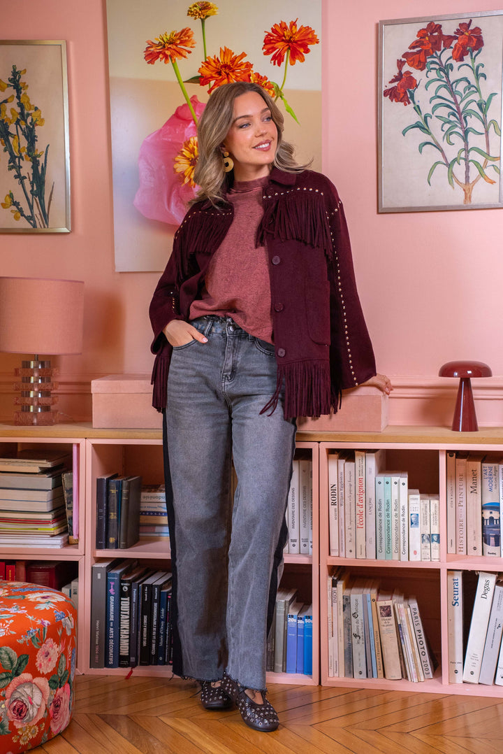 Veste à franges cloutée Santiago - Manteaux et vestes