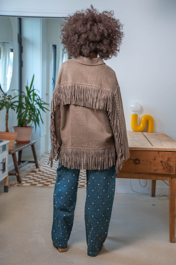 Veste à franges cloutée Santiago - Manteaux et vestes