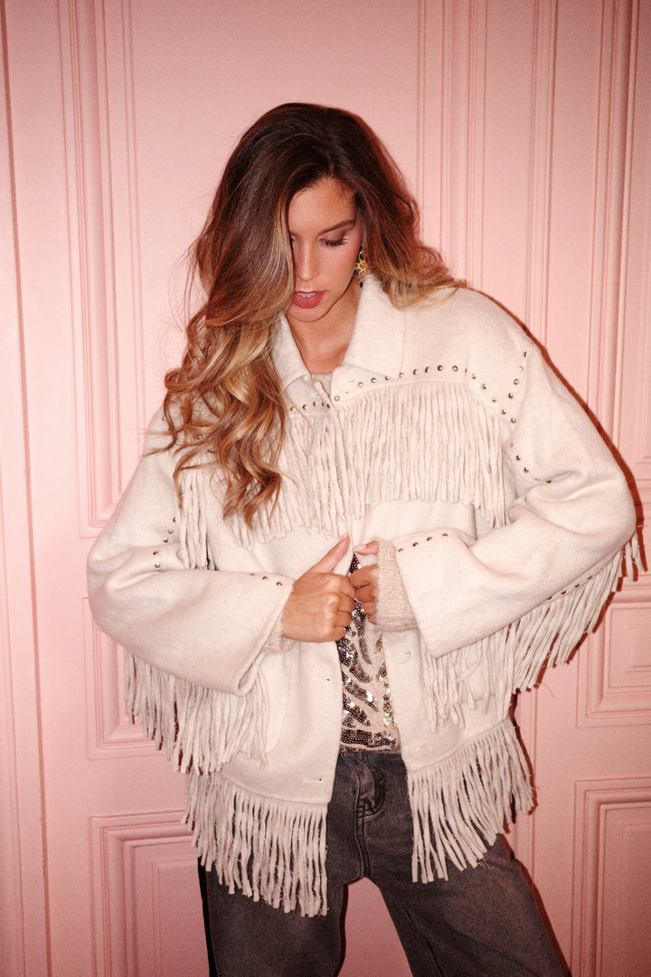 Veste à franges cloutée Santiago - Manteaux et vestes