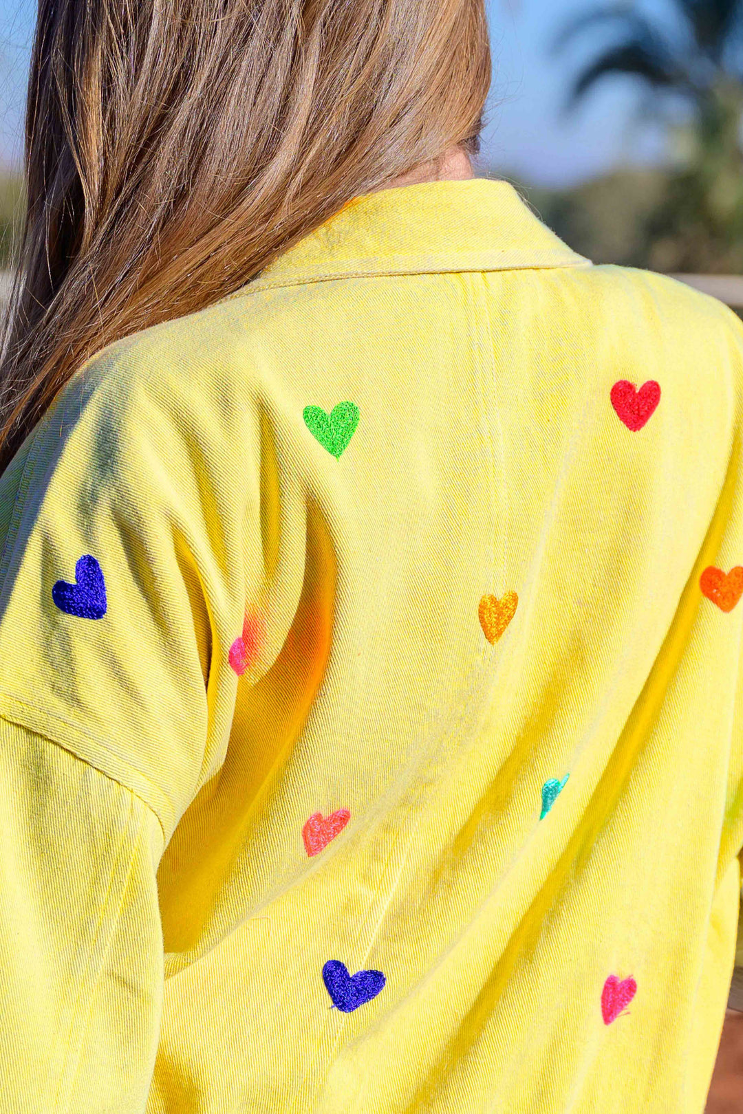 Veste en coton brodé Riti - Taille unique: 36 au 42 / Jaune