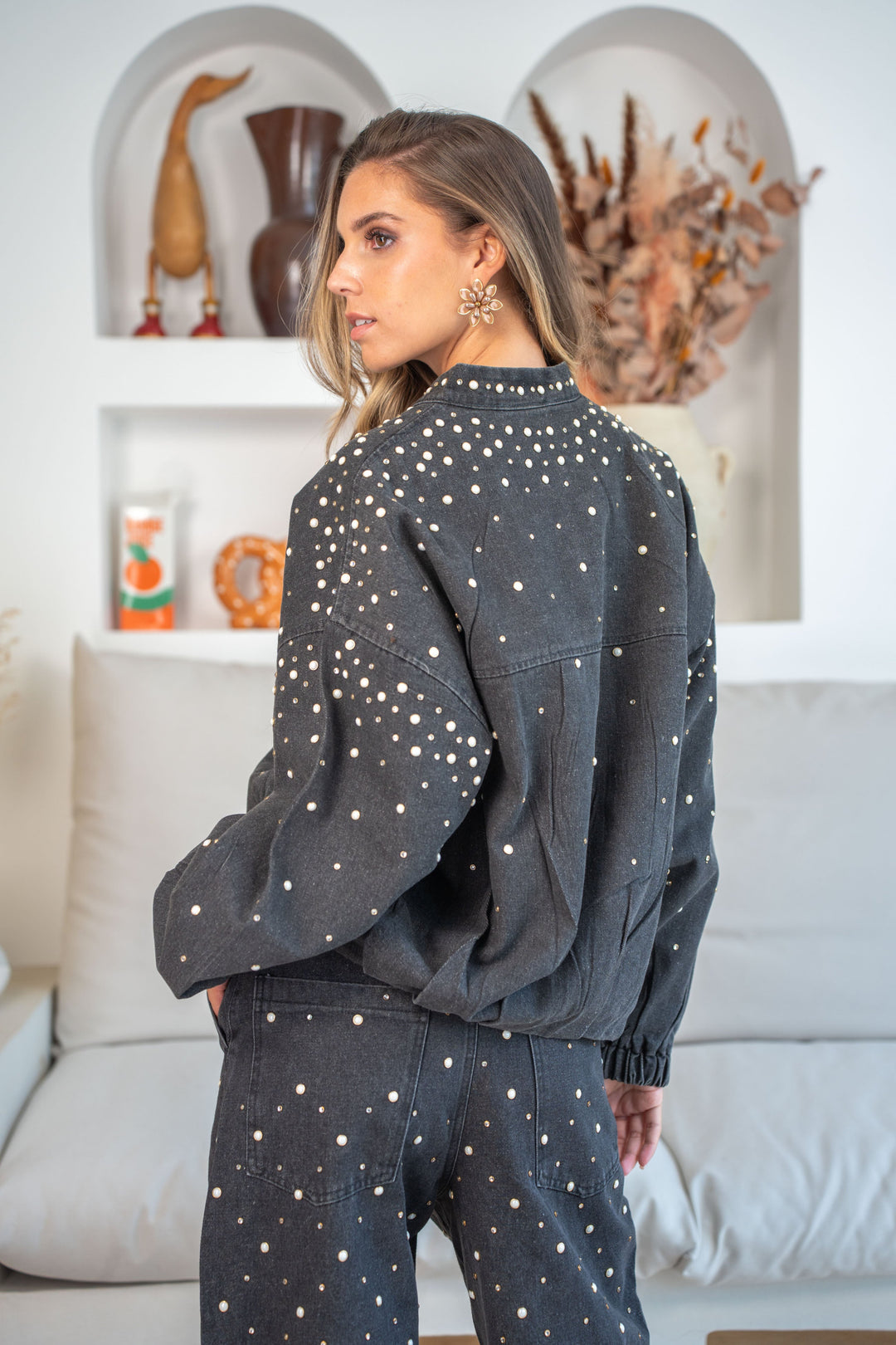 Veste en denim perles Joelle vestes