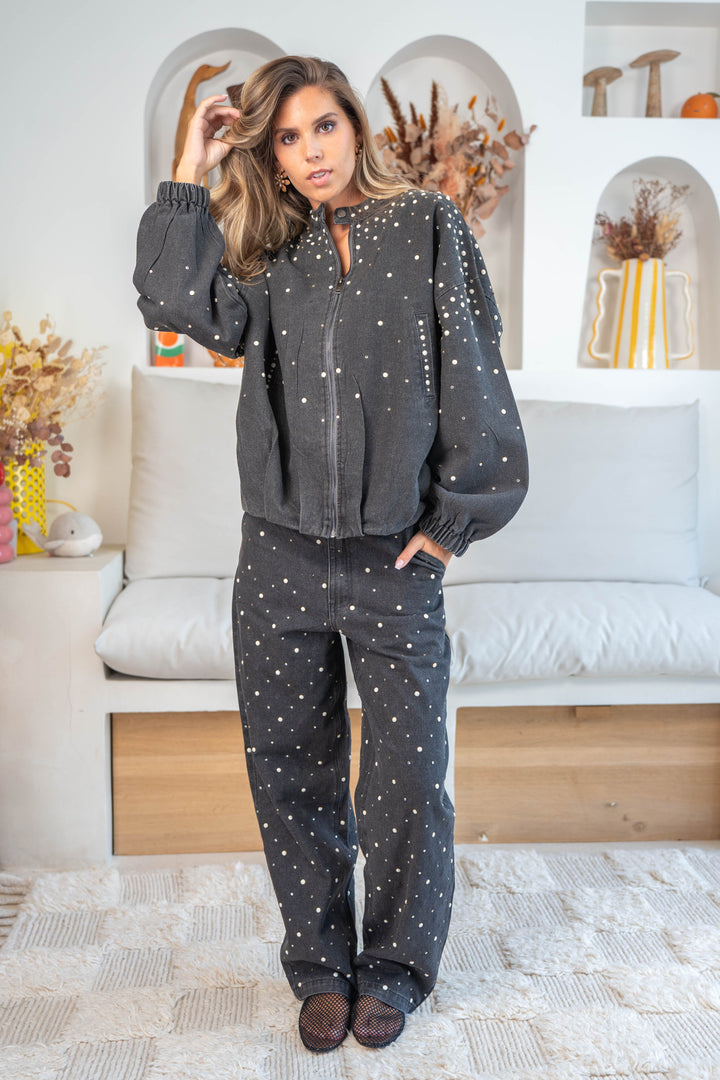 Veste en denim perles Joelle vestes