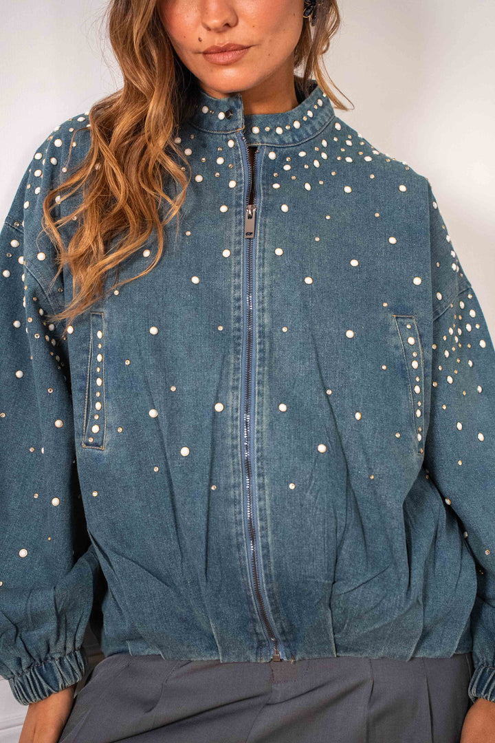 Veste en denim perles Joelle vestes
