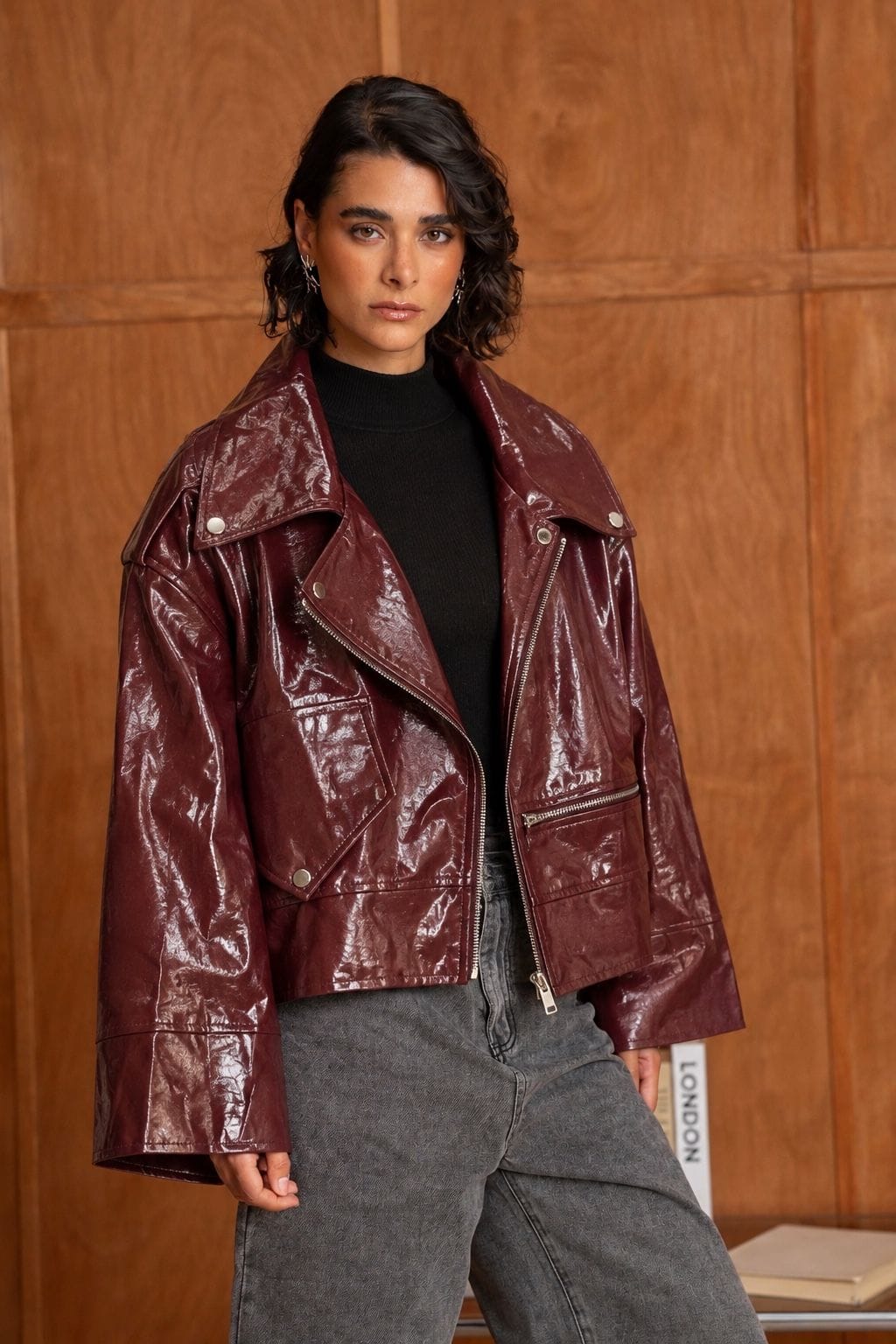 Veste en simili cuir brillante Annie 2688-015 - GS2688-015