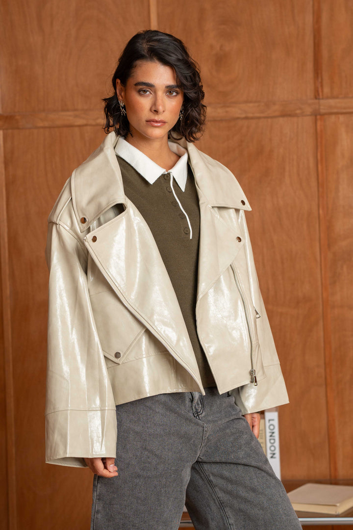 Veste en simili cuir brillante Annie 2688-015 - GS2688-015