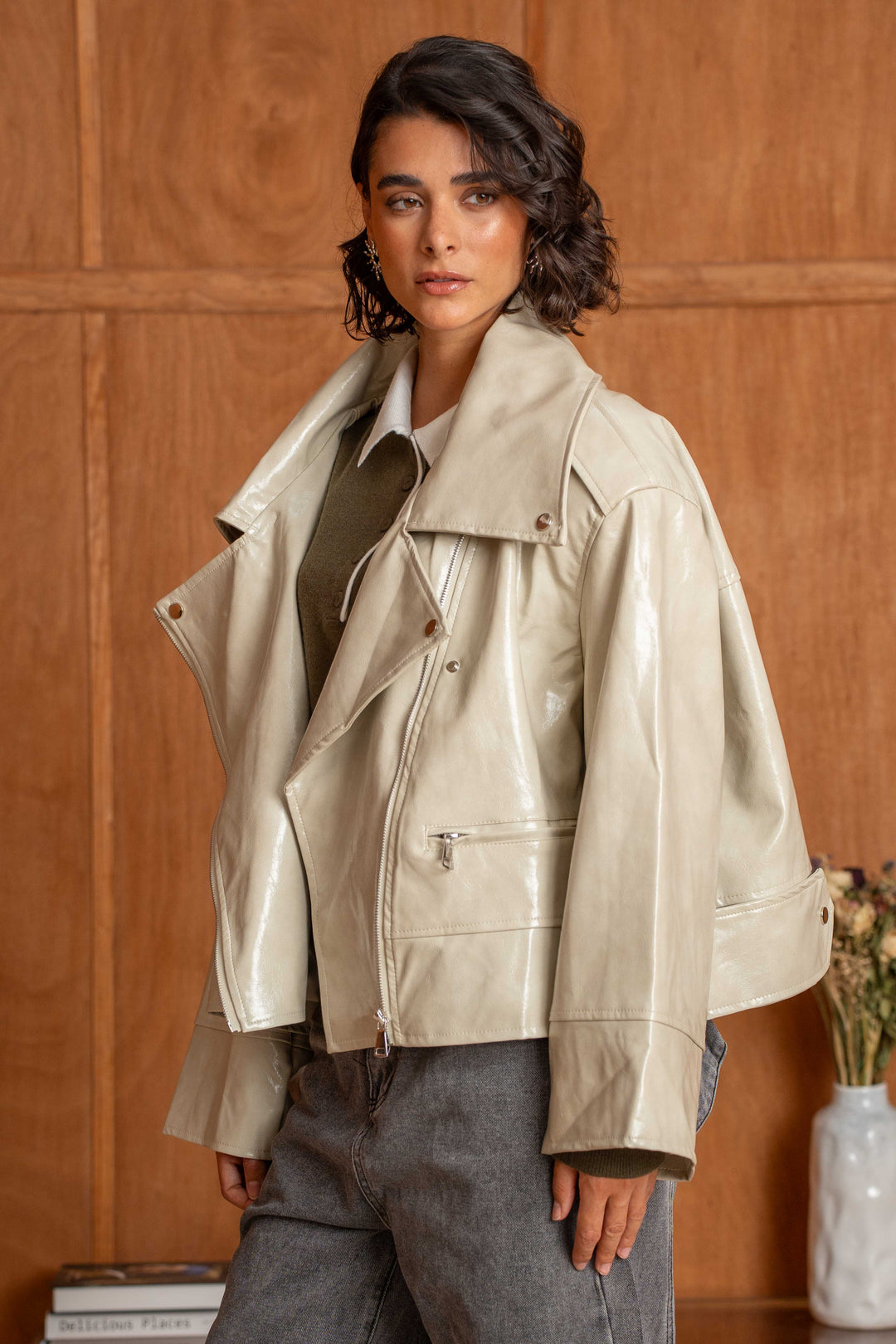 Veste en simili cuir brillante Annie 2688-015 - GS2688-015