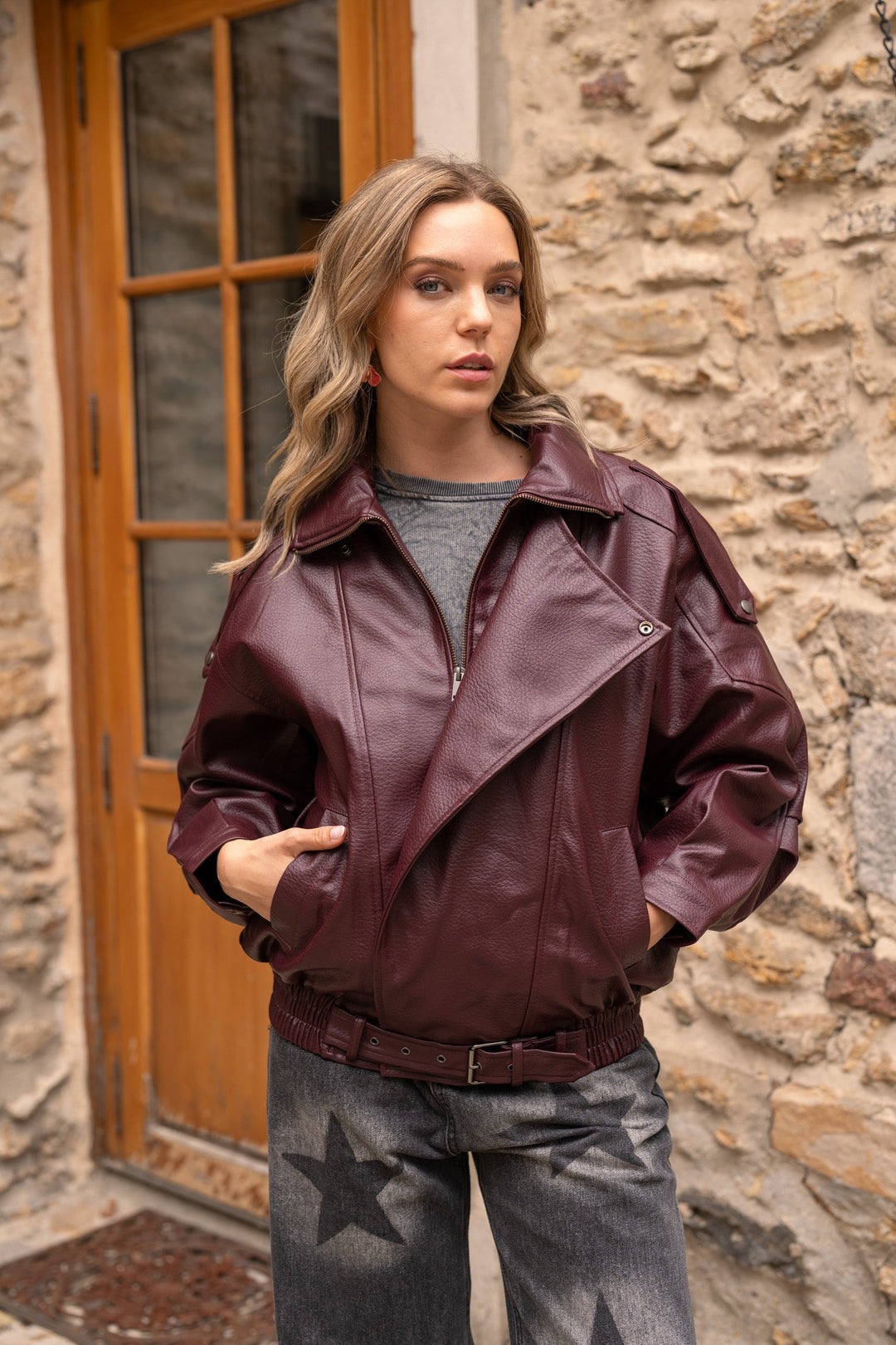 Veste en simili cuir Jessie - Manteaux et vestes