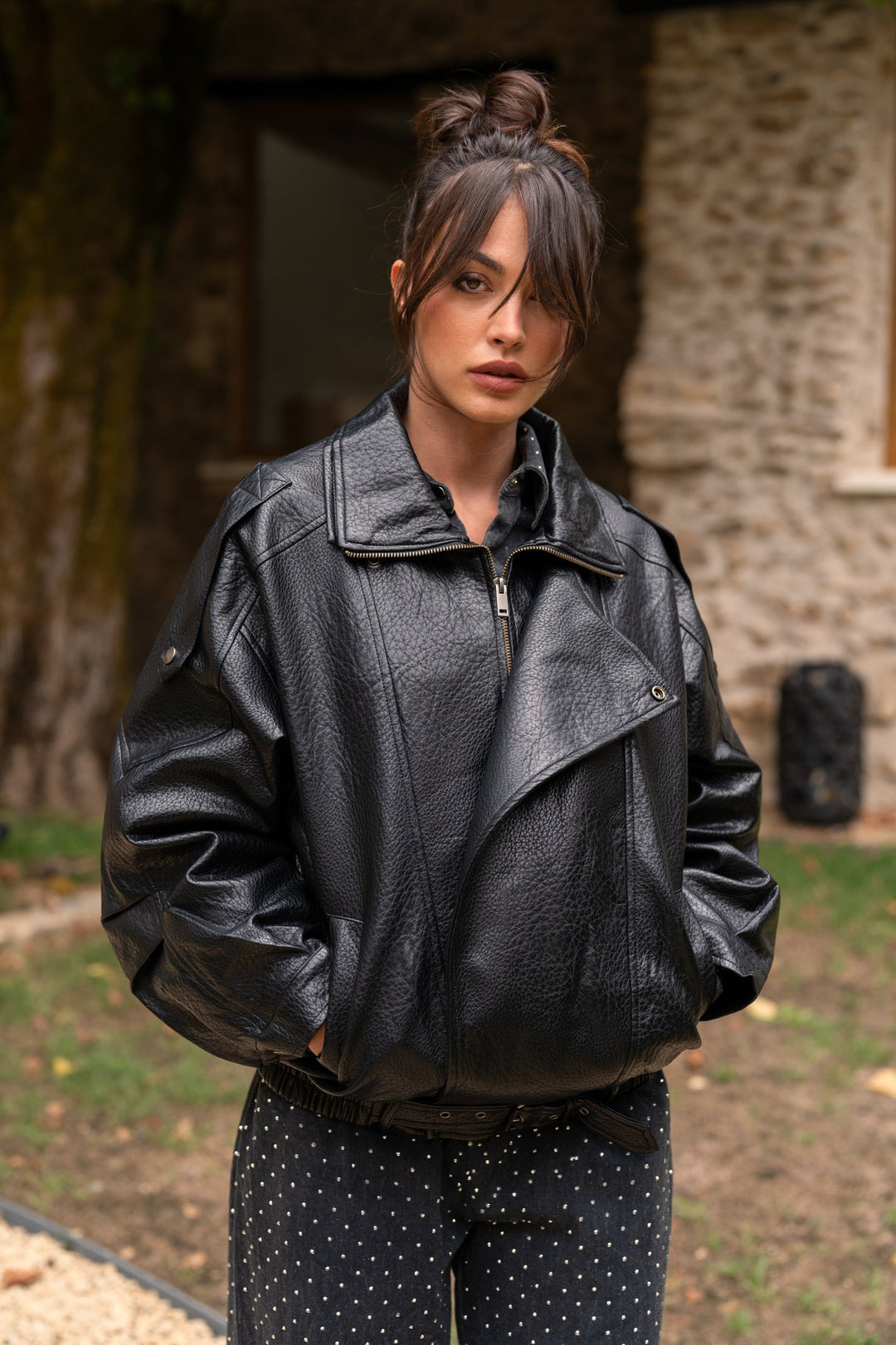 Veste en simili cuir Jessie - Manteaux et vestes