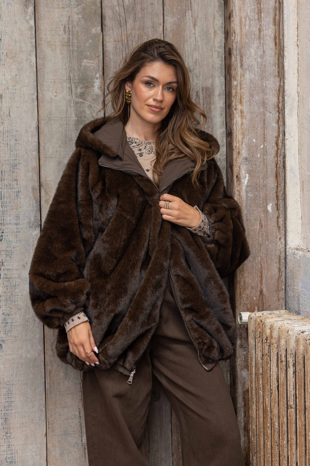 Veste réversible en fausse fourrure Alva 2688-006
