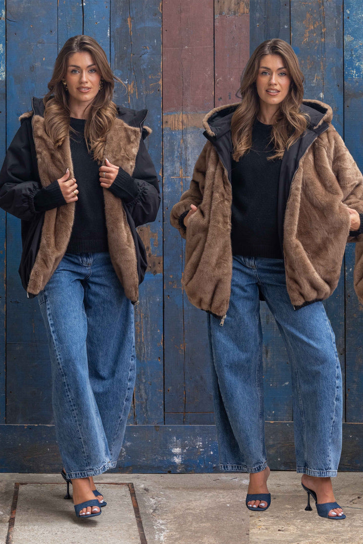 Veste réversible en fausse fourrure Alva 2688-006