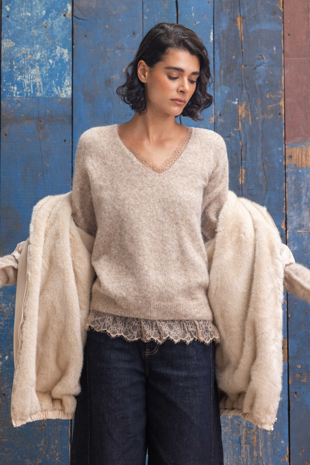 Veste réversible en fausse fourrure Alva 2688-006